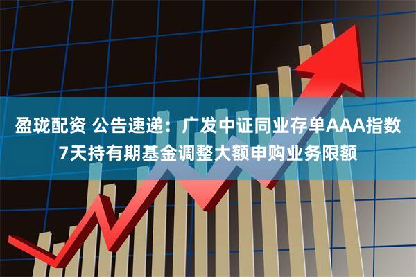 盈珑配资 公告速递：广发中证同业存单AAA指数7天持有期基金调整大额申购业务限额